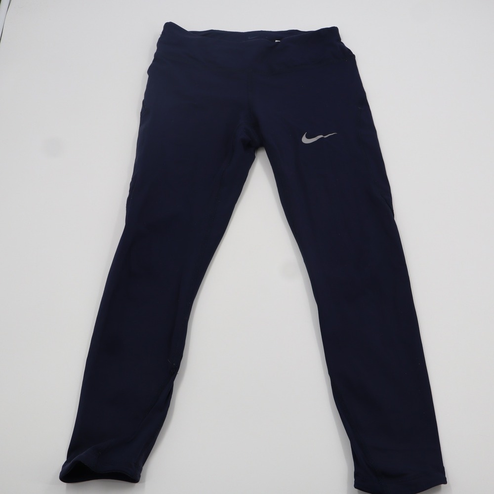 Nike Dri-FIT Leggings Womens XS Navy Blue Good Reflective Cropped 890323-451